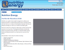 Tablet Screenshot of nutritionenergy.com